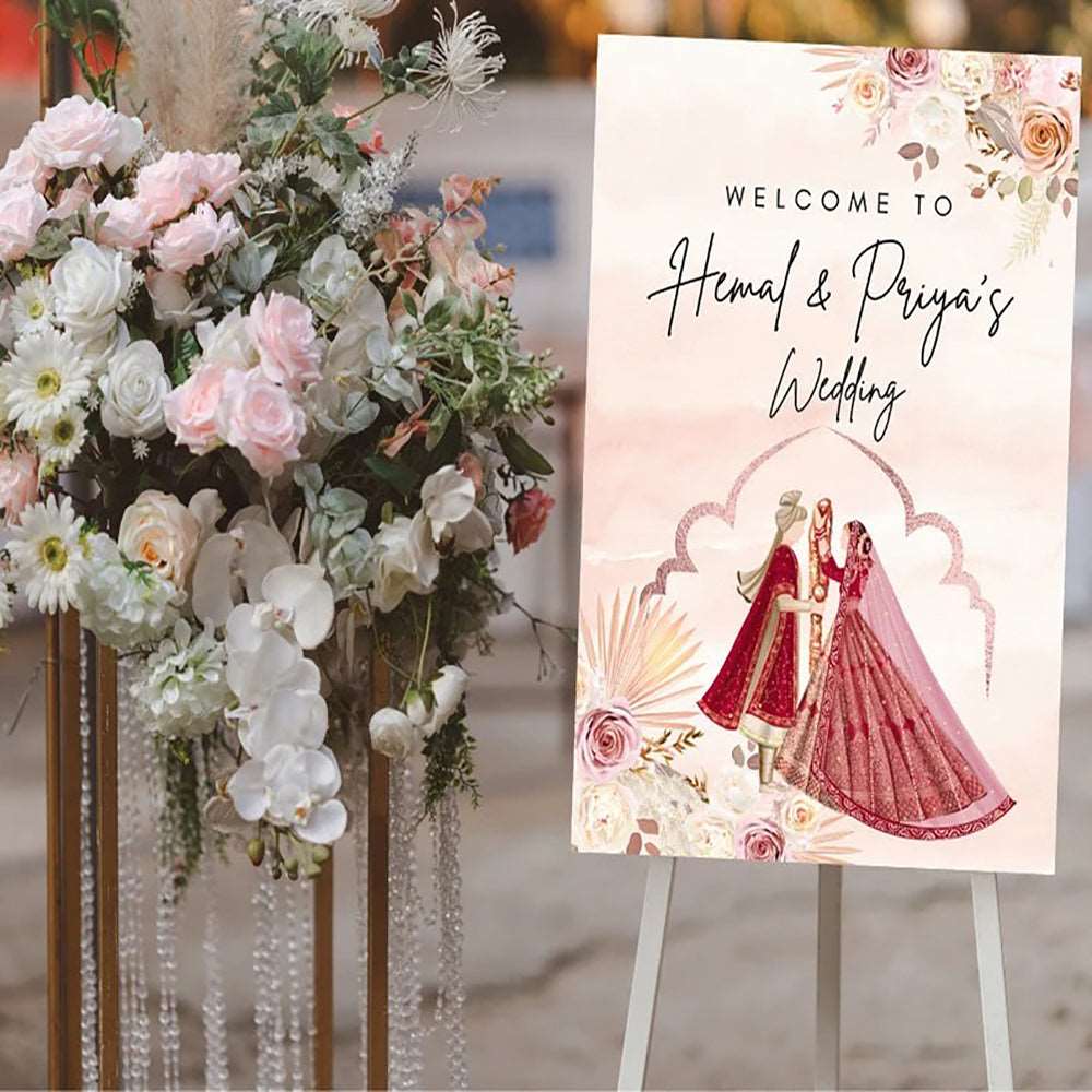 Indian Wedding Welcome Sign | Digital Indian Wedding Welcome Sign | Digital
