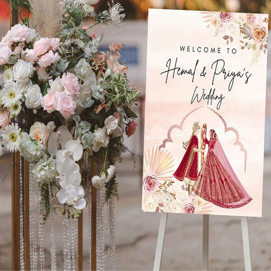 Indian Wedding Welcome Sign | Digital