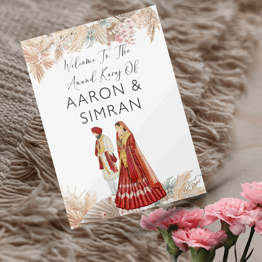 Anand Karaj Order of Service - Printed , A5 Booklet, Personalised, Guest Information SIkh Wedding Explanation