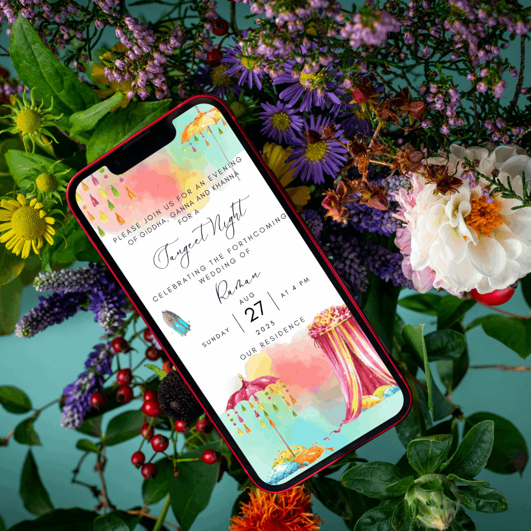 Melodies of Love: Digital Sangeet Celebration - Indian Wedding E-Invite Melodies of Love: Digital Sangeet Celebration - Indian Wedding E-Invite