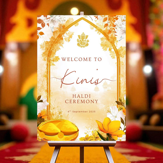 Haldi Welcome Sign – Maiyan Welcome Sign