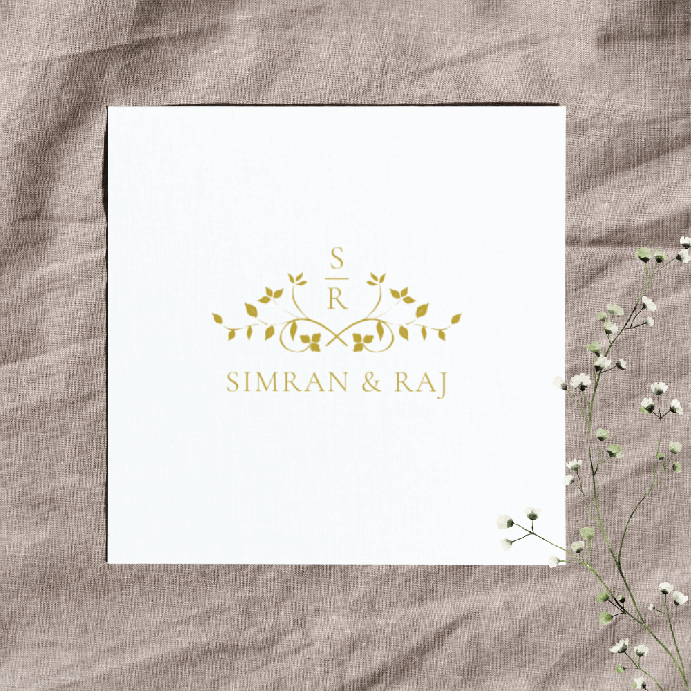 Elegant Wedding Logo | Indian Wedding Emblem | Luxury Wedding Monogram Elegant Wedding Logo | Indian Wedding Emblem | Luxury Wedding Monogram