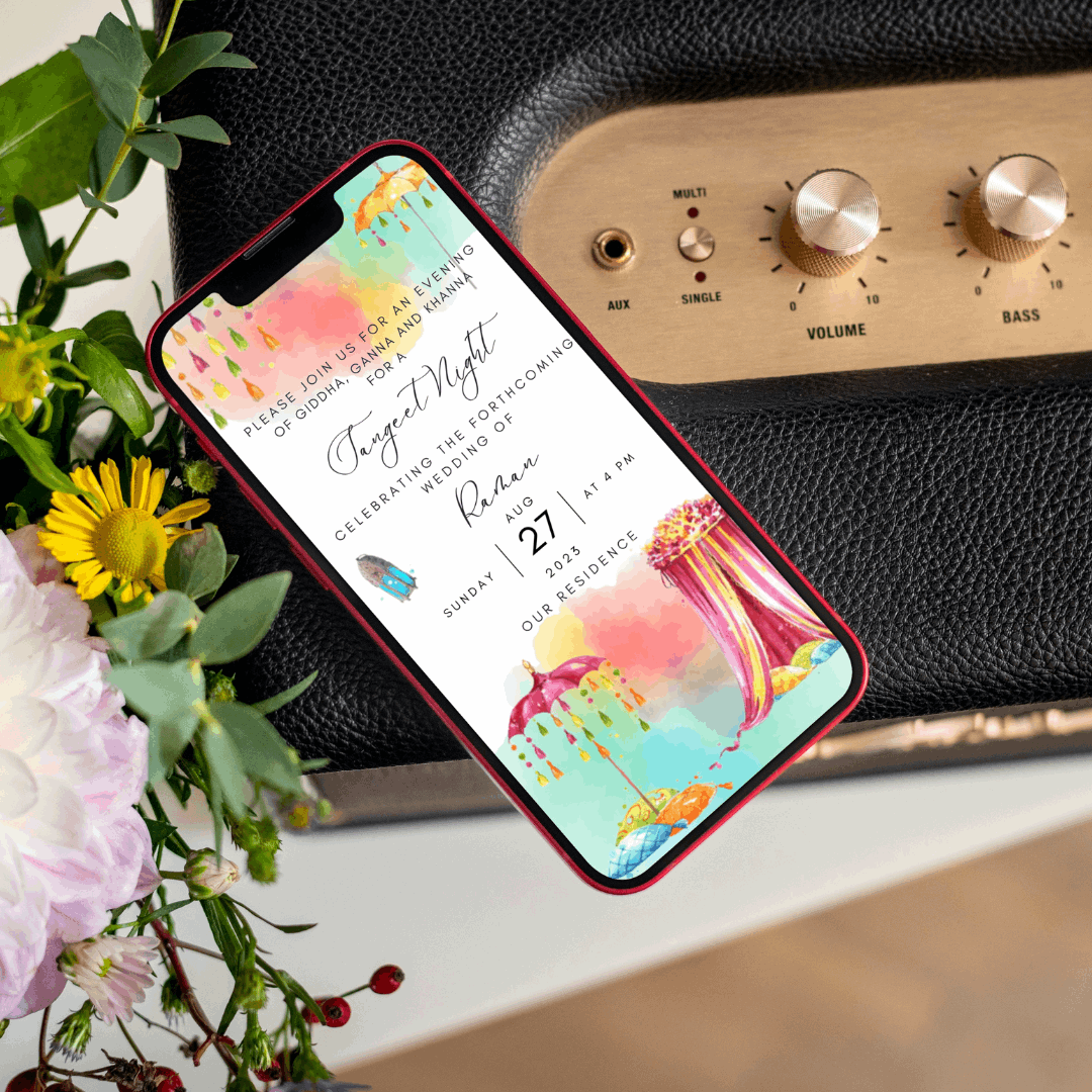 Melodies of Love: Digital Sangeet Celebration - Indian Wedding E-Invite Melodies of Love: Digital Sangeet Celebration - Indian Wedding E-Invite