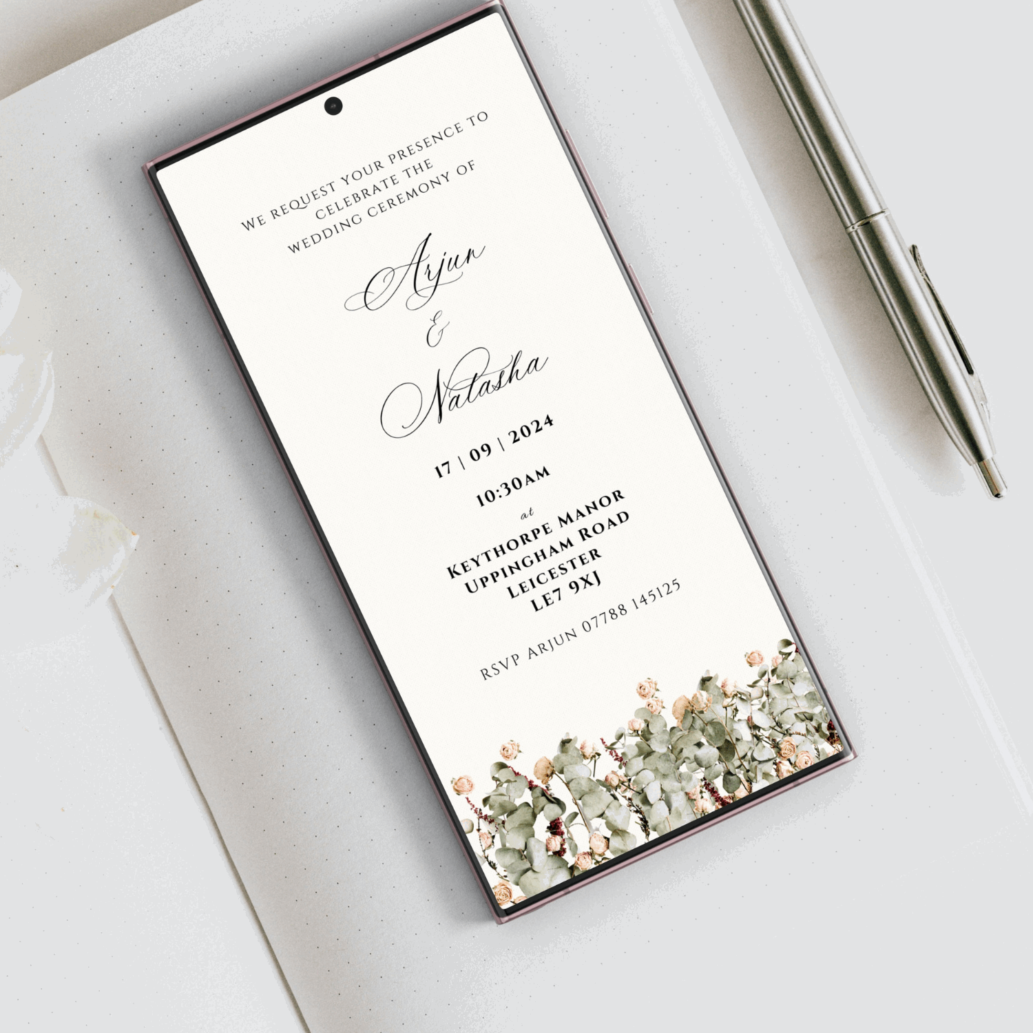 Dulhan & Dulha Elegance: Modern Indian Wedding E-Invitation Dulhan & Dulha Elegance: Modern Indian Wedding E-Invitation