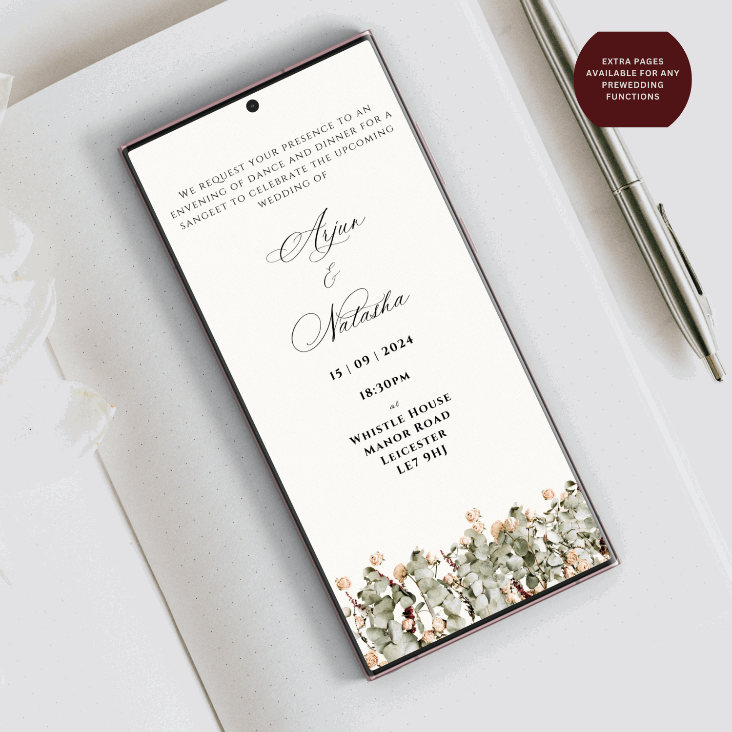 Dulhan & Dulha Elegance: Modern Indian Wedding E-Invitation Dulhan & Dulha Elegance: Modern Indian Wedding E-Invitation