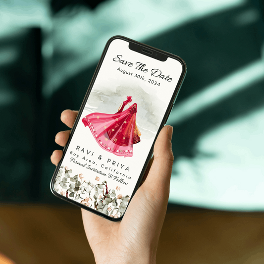 Indian Wedding Save The Date | Digital