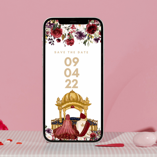 Indian Wedding Save The Date | Digital