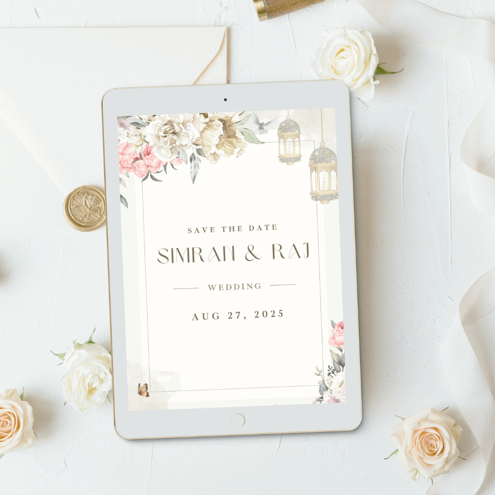 Indian Wedding Save The Date | Digital Indian Wedding Save The Date | Digital