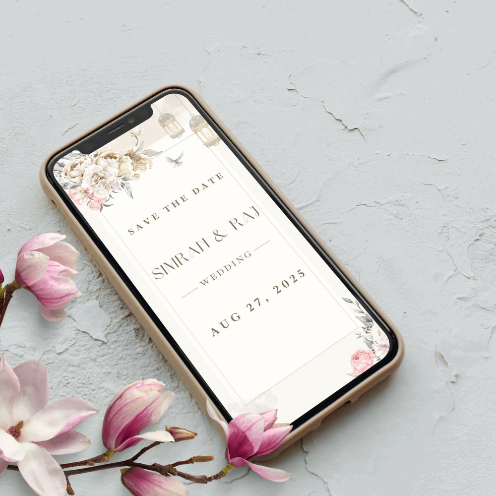 Indian Wedding Save The Date | Digital Indian Wedding Save The Date | Digital