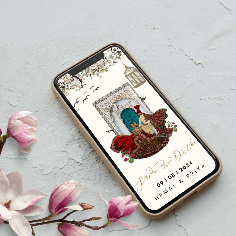Indian Wedding Save The Date | Digital Indian Wedding Save The Date | Digital
