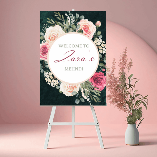 Floral Wedding Welcome Sign | Digital