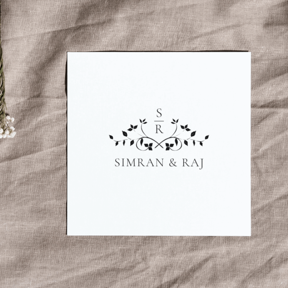 Elegant Wedding Logo | Indian Wedding Emblem | Luxury Wedding Monogram Elegant Wedding Logo | Indian Wedding Emblem | Luxury Wedding Monogram