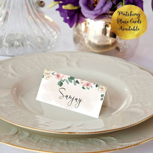 Floral Blush Printed Foamex Seating Plan