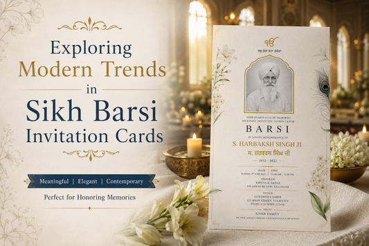 Exploring Modern Trends in Sikh Barsi Invitation Cards