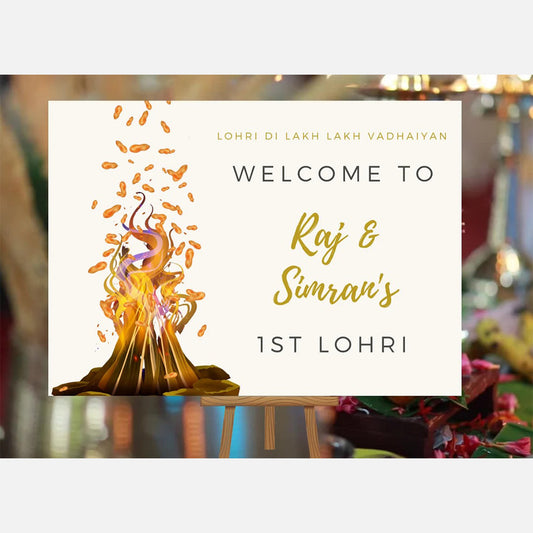 Lohri Welcome Sign, Lohri Decoration, Printed on Foamex, Free Delivery