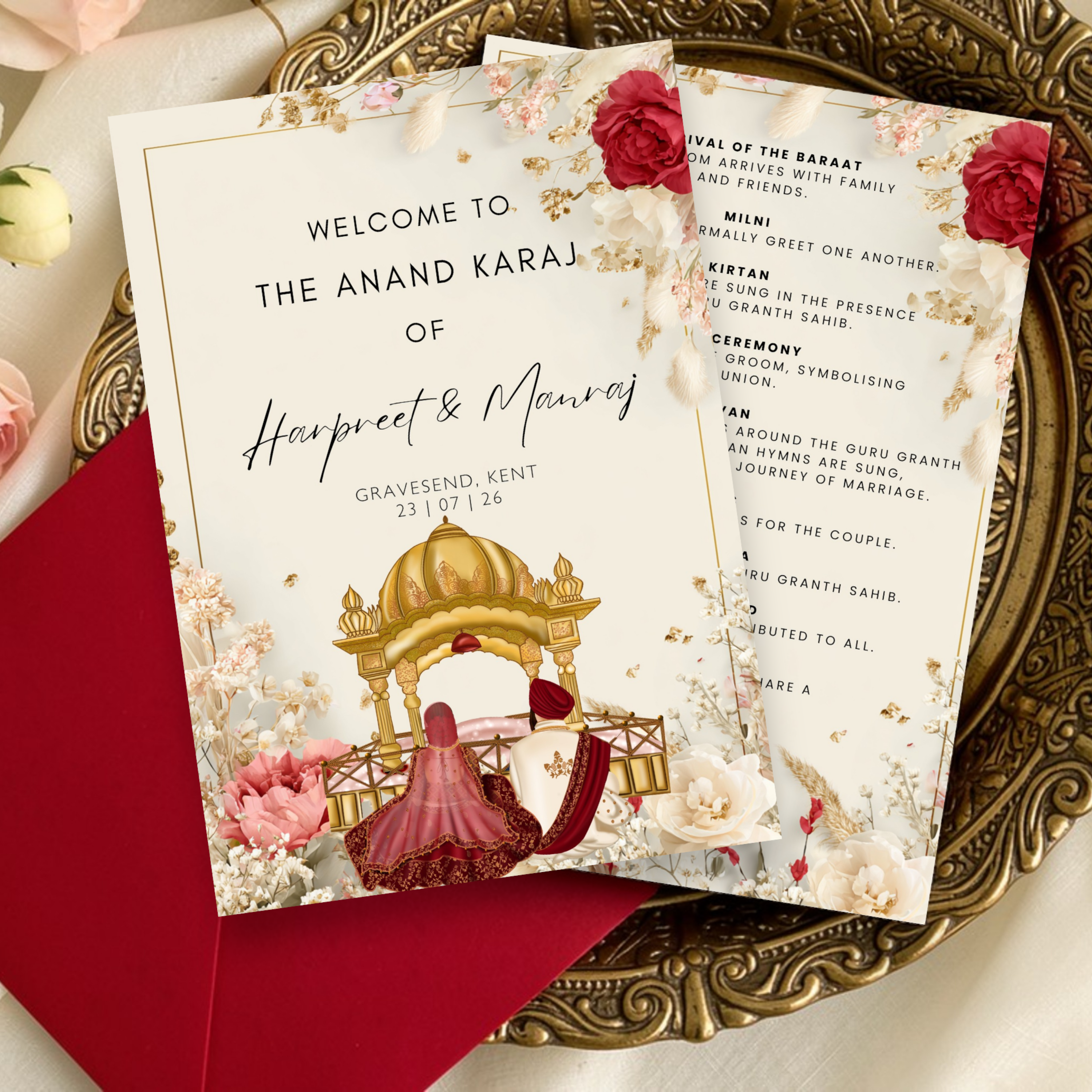Anand Karaj ceremony guide printed