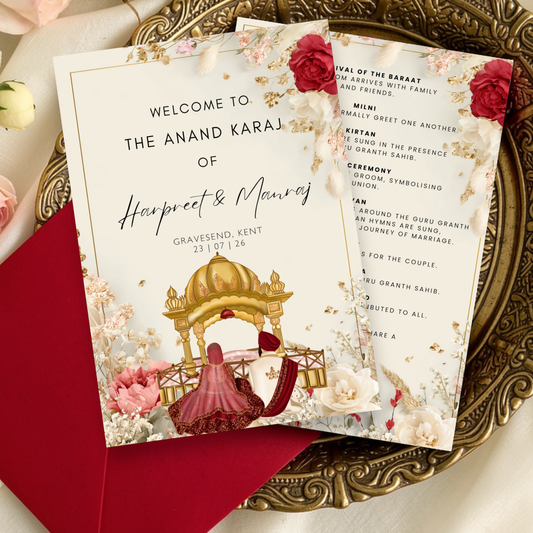 Anand Karaj ceremony guide printed