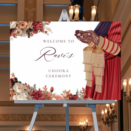 Choora Welcome Sign Printed Foamex Modern and Elegant