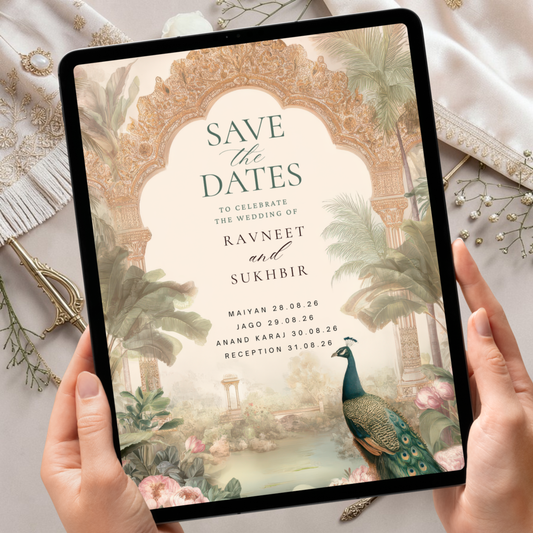 Digital Peacock Whatsapp Save The Date