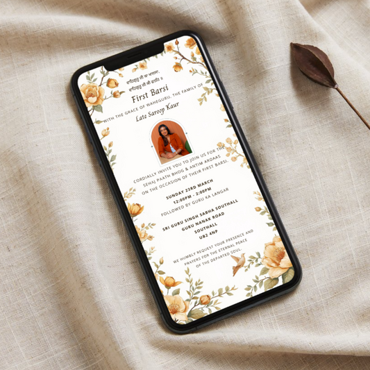 First Barsi Paath Digital Invitation - In Memory of Loved One