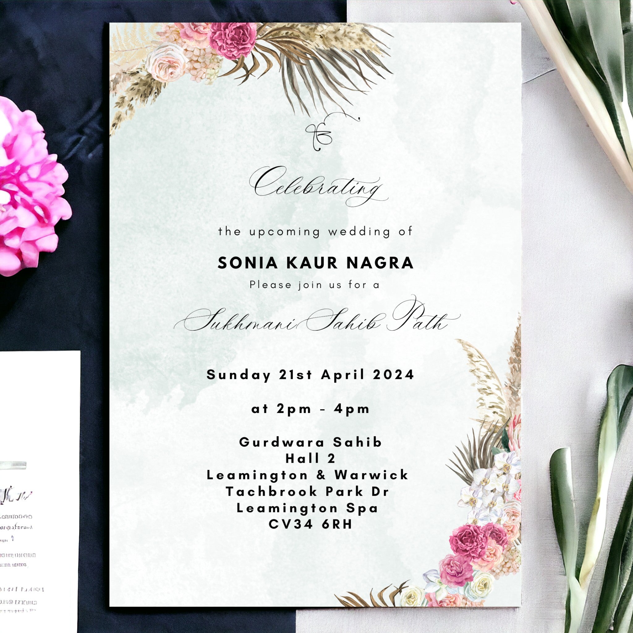 Indian Sikh Sukhmani Sahib Path Invitation - Birthday - Invite Modern ...