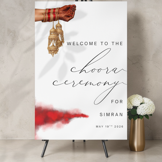 Modern Choora Welcome Sign