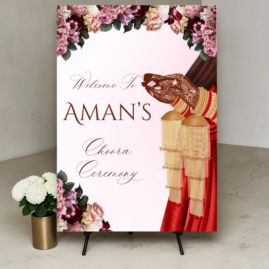 Punjabi Wedding Choora Welcome SIgn