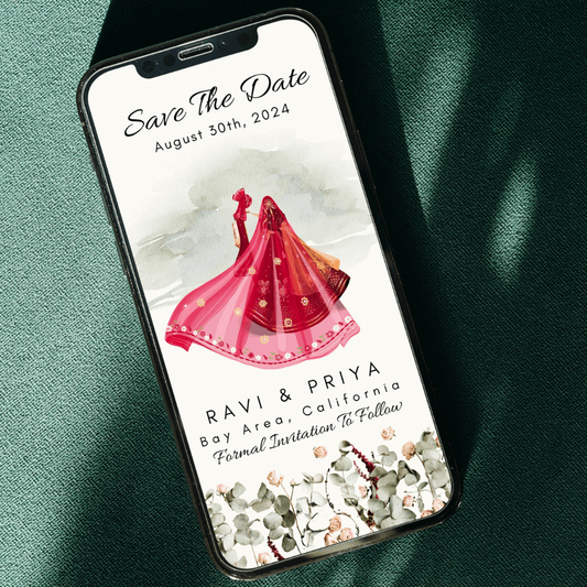 Indian Wedding Save The Date | Digital