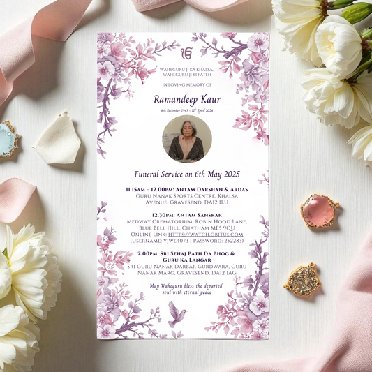 Remembering with Love: Digital Sikh Funeral Invitation
