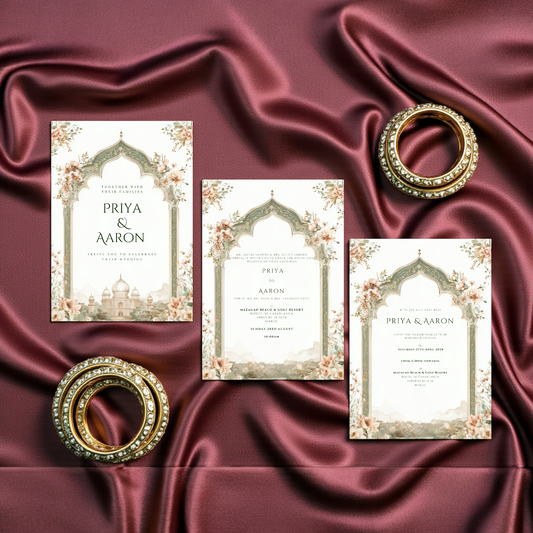 Indian Wedding Digital Invitation | Elegant | Self Edit Template